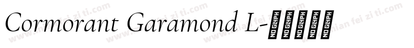 Cormorant Garamond L字体转换